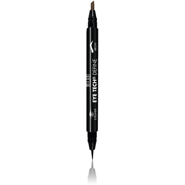 Contur De Ochi Milani Eye Tech Define 2 in 1 Brow+Eyeliner Felt Tip Pen Dark Brown/Black