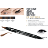 Contur De Ochi Milani Eye Tech Define 2 in 1 Brow+Eyeliner Felt Tip Pen Medium Brown/Black