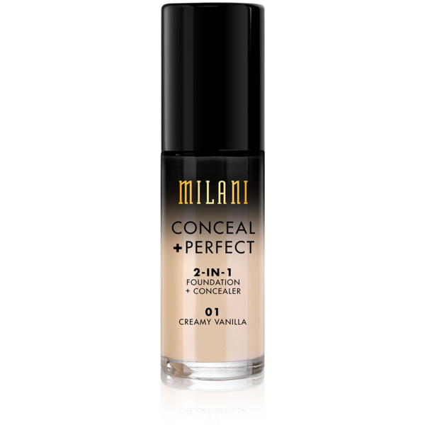 Fond De Ten + Corector Milani Conceal + Perfect 2 in 1 Foundation + Concealer Creamy Vanilla - 01