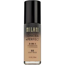 Fond De Ten + Corector Milani Conceal + Perfect 2 in 1 Foundation + Concealer Light Beige - 03