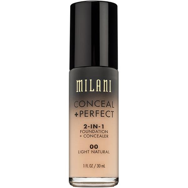 Fond De Ten + Corector Milani Conceal + Perfect 2 in 1 Foundation + Concealer Light Natural - 00