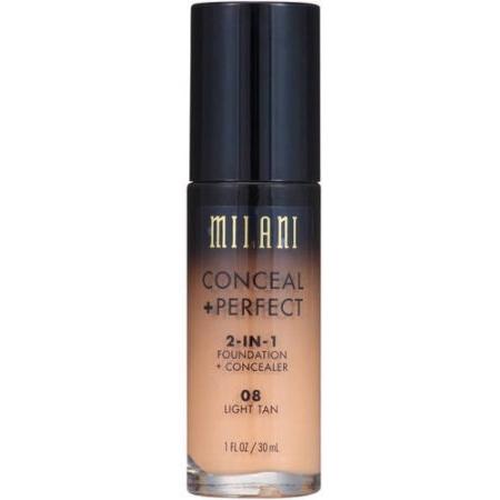 Fond De Ten + Corector Milani Conceal + Perfect 2 in 1 Foundation + Concealer Light Tan - 08