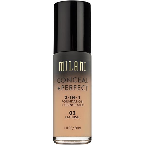 Fond De Ten + Corector Milani Conceal + Perfect 2 in 1 Foundation + Concealer Natural - 02