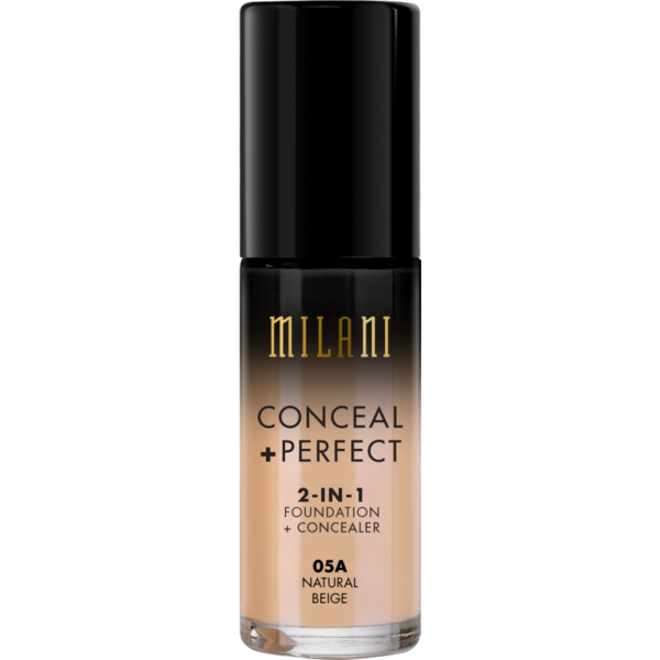 Fond De Ten + Corector Milani Conceal + Perfect 2 in 1 Foundation + Concealer Natural Beige - 05A