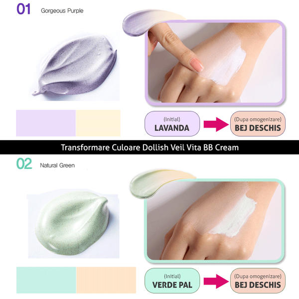 Lioele Dollish Veil Vita BB, SPF25 PA++ Natural Green CC Cream