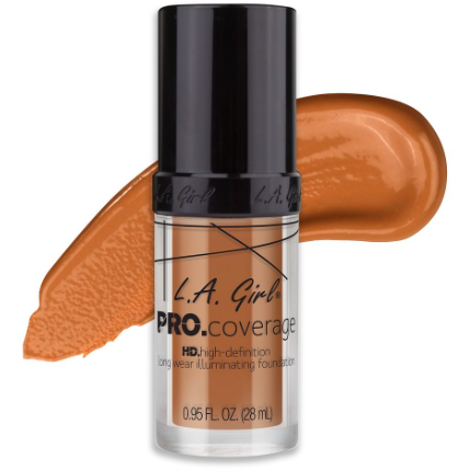 Fond De Ten L.A. Girl Pro Coverage HD High-Definition Long Wear Illuminating Foundation Sand GLM650