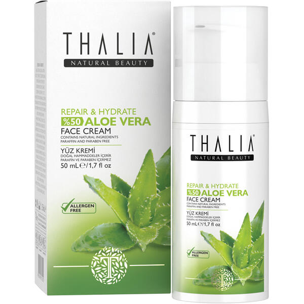 Crema De Fata Cu Aloe Vera Thalia Repair&Hydrate Aloe Vera Face Cream 50 ml