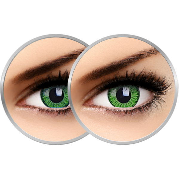 2 x Phantasee Vivid Green - lentile de contact colorate verzi trimestriale - 90 purtari (2 lentile/cutie)