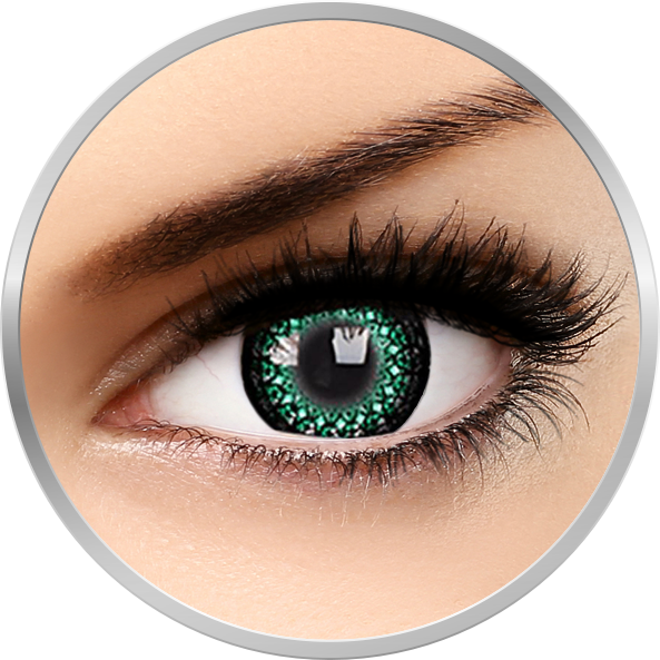 Phantasee Eyelush Green - lentile de contact colorate verzi trimestriale - 90 purtari (2 lentile/cutie)