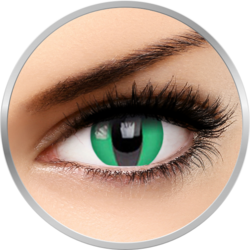 Fancy Lizard Eye - lentile de contact colorate verzi/negre anuale - 360 purtari (2 lentile/cutie)