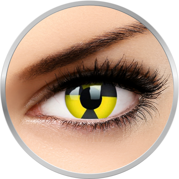 Phantasee Fancy Radiate - lentile de contact colorate Crazy galbene/negre anuale - 360 purtari (2 lentile/cutie)