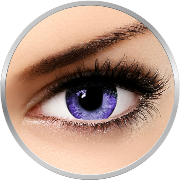 Soleko Queen's Solitaire Violet - lentile de contact colorate violet trimestriale - 90 purtari (2 lentile/cutie)