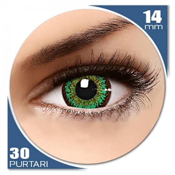 Innova Vision ColorNova Green - lentile de contact colorate verzi trimestriale - 30 purtari (2 lentile/cutie)