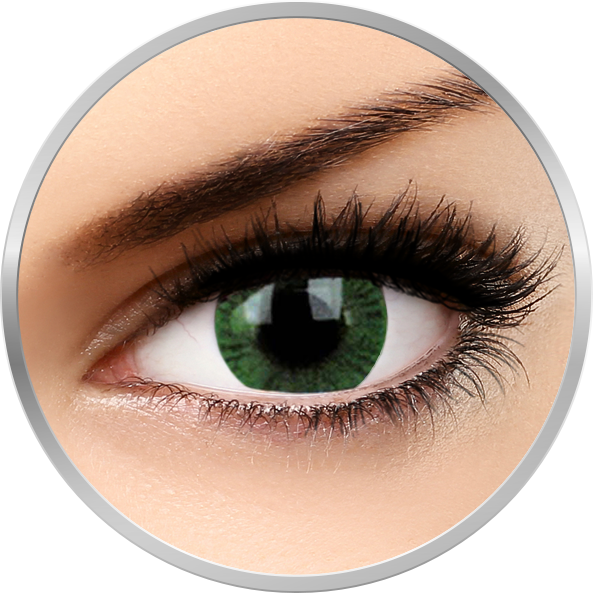 ColourVUE Basic Green - lentile de contact colorate verzi trimestriale - 90 purtari (2 lentile/cutie)