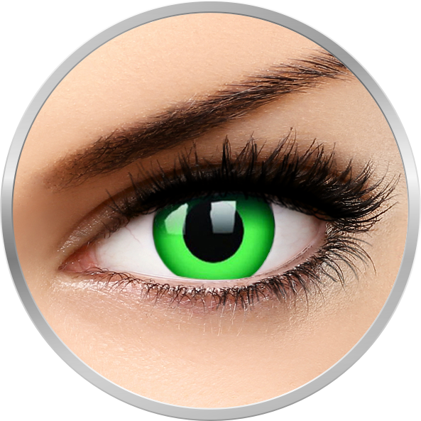 ColourVUE Crazy Emerald Green - lentile de contact colorate verzi anuale - 360 purtari (2 lentile/cutie)