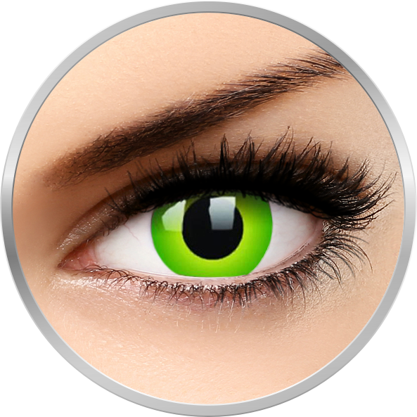 ColourVUE Crazy Hulk Green - lentile de contact colorate verzi anuale - 360 purtari (2 lentile/cutie)