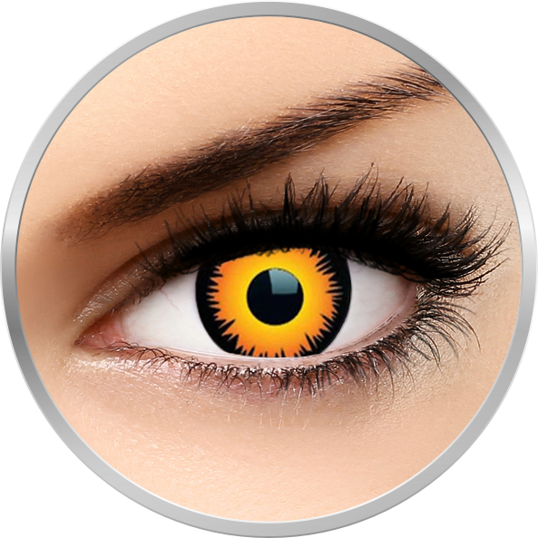 ColourVUE Crazy Orange Werewolf - lentile de contact colorate portocalii anuale - 360 purtari (2 lentile/cutie)