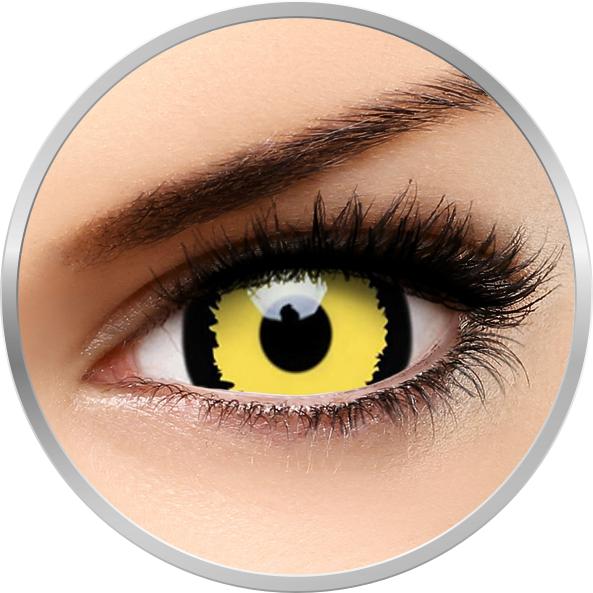 ColourVUE Crazy Tigera - lentile de contact colorate galbene anuale - 360 purtari (2 lentile/cutie)