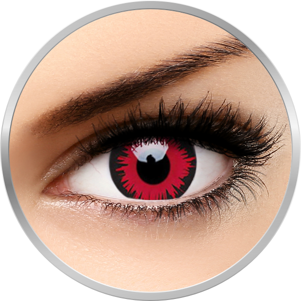 ColourVUE Crazy Vampire - lentile de contact colorate rosii anuale - 360 purtari (2 lentile/cutie)