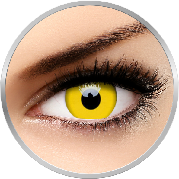 ColourVUE Crazy Yellow - lentile de contact colorate galbene anuale - 360 purtari (2 lentile/cutie)