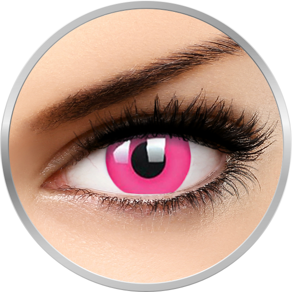 ColourVUE Glow Pink - lentile de contact colorate Crazy roz anuale - 360 purtari (2 lentile/cutie)