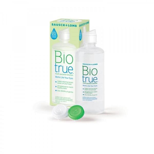 Bausch & Lomb Solutie intretinere lentile de contact Biotrue 300 ml + suport lentile cadou