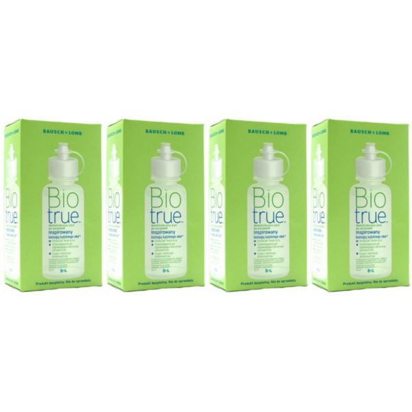 Bausch & Lomb Solutie intretinere lentile de contact Biotrue 4 x 120 ml + suport lentile cadou