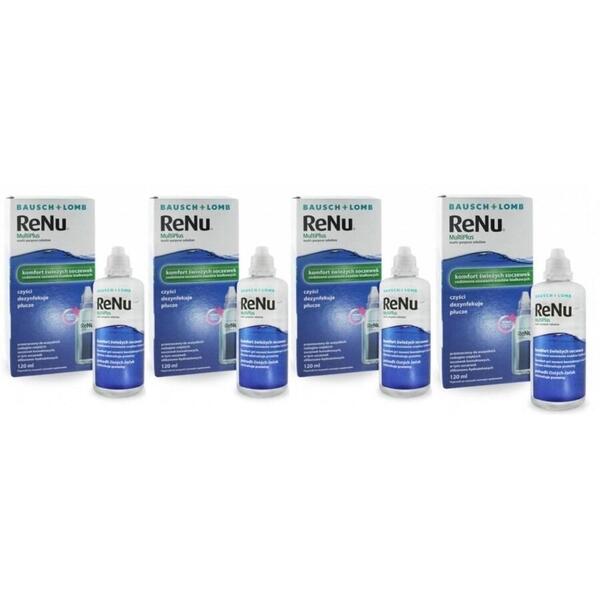 Bausch & Lomb Solutie intretinere lentile de contact Renu Multi-Purpose 4 x 120 ml + suport lentile cadou